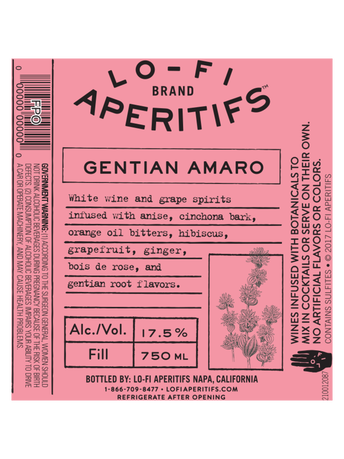 Lo-Fi Aperitifs Gentian Amaro 750ML image number 3