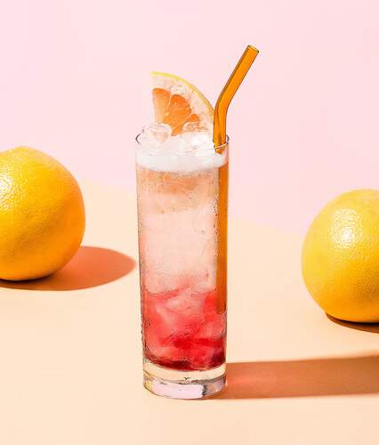 Pink Highball Cocktail Image