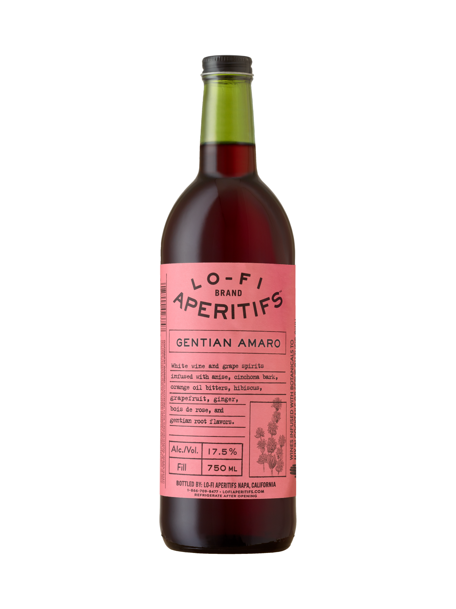 Lo-Fi Aperitifs Gentian Amaro 750ML image number 2